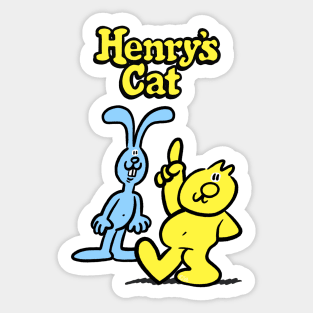 Henry's Cat and Chris Rabbit Sticker